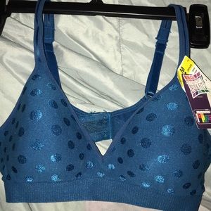 Hanes NWT padded bra in endless blue